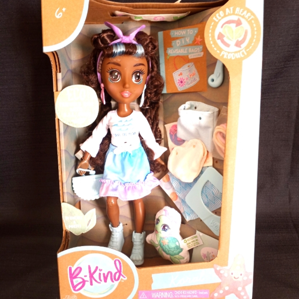 B-Kind "Koral" Eco-Friendly Fashion Doll DIY Play "Save the Ocean" - NEW IN BOX